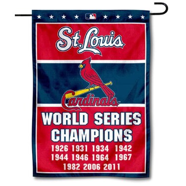 WinCraft St. Louis Cardinals 11-Time Champions Double Sided Garden Flag