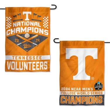 WinCraft Tennessee Volunteers College Baseball CWS National Champions 2024 Double Sided Garden Flag
