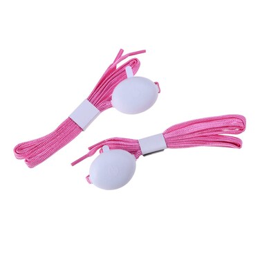 LIOOBO 1 Pair Pink Shoelaces Light up Flashing Shoelaces Led Shoestring No Tie Shoe Laces for Adults Luminous Shoe Laces Shoe Laces for Sneakers Led Shoelaces White Shoe Laces Water Proof