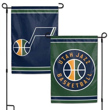 Wincraft NBA Utah Jazz Flag12x18 Garden Style 2 Sided Flag, Team Colors, One Size