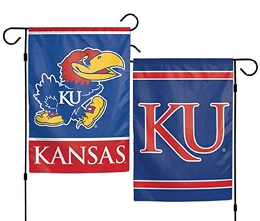 WinCraft NCAA University of Kansas 12x18 Inch 2-Sided Outdoor Garden Flag Banner
