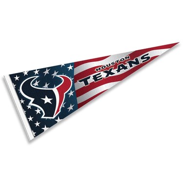 WinCraft Houston Texans Nation USA Americana Stars and Stripes Pennant Banner Flag