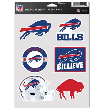 WinCraft NFL Decal Sticker Multi Use 6 Set 19x14cm Buffalo Bills