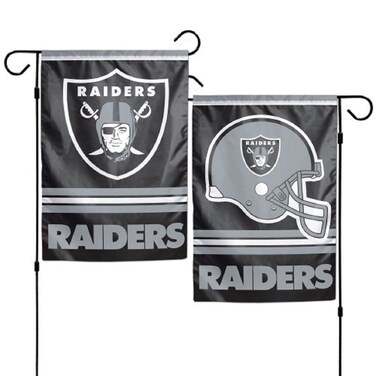 Wincraft NFL Oakland Raiders Garden Flag, 12 Inches by 18 Inches, 2 Sided, Team Color