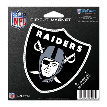 Wincraft NFL Oakland Raiders Die Cut Magnet, 4.5" x 6