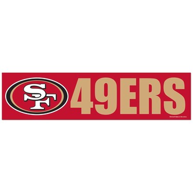 WinCraft NFL San Francisco 49ers WCR13396513 Bumper Strip, 3" x 12