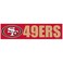 WinCraft NFL San Francisco 49ers WCR13396513 Bumper Strip, 3" x 12