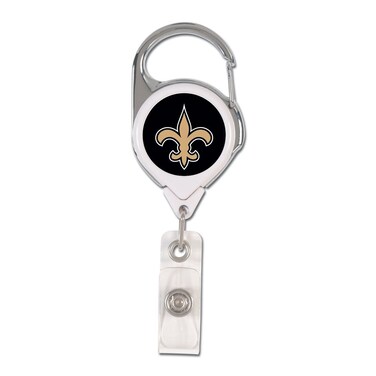 NFL New Orleans Saints Retractable Premium Badge Holder, Team Color, One Size