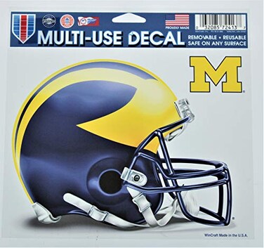 NCAA University of Michigan 72413013 Multi-Use Colored Decal, 5" x 6