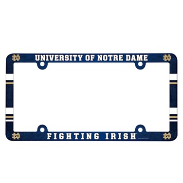 NCAA License Plate with Full Color Frame, Notre Dame Fighting Irish