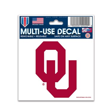 Wincraft NCAA University of Oklahoma 91294010 Multi-Use Decal, 3" x 4