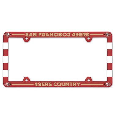 NFL San Francisco 49ers Full Color License Plate Frame, Team Color, One Size