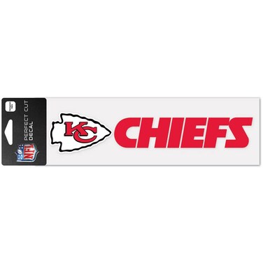 WinCraft Kansas City Chiefs 3" x 10" Logo &amp; Name Perfect Cut Decal