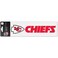 WinCraft Kansas City Chiefs 3" x 10" Logo &amp; Name Perfect Cut Decal