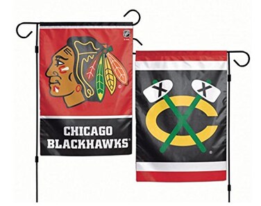 NHL Chicago Blackhawks 2-Sided Garden Flag, 12 x 18-inches