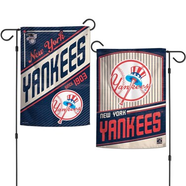 New York Yankees WinCraft Cooperstown Edition Team Logo Premium 2 Sided Garden Flag, 12" x 18