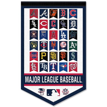 WinCraft Baseball League All Teams Pennant Banner