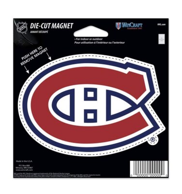 Wincraft NHL Montreal Canadiens Die Cut Magnet, 4.5" x 6