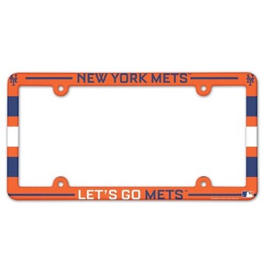 New York Mets Official MLB 12"x6" Plastic License Plate Frame by Wincraft
