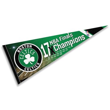 WinCraft Boston Celtics 17 Time Champions Pennant Flag