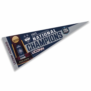 WinCraft Connecticut Huskies Pennant UCONN 2023 Basketball National Champions Banner