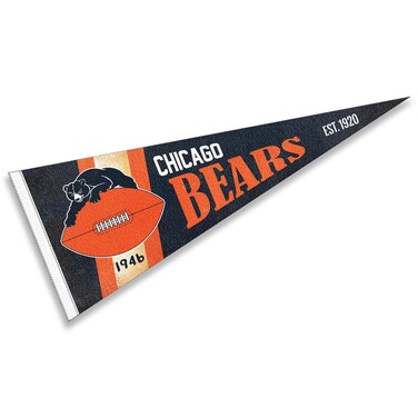 WinCraft Chicago Bears Throwback Vintage Retro Pennant Flag