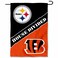 WinCraft House Divided Steelers and Bengals Double Sided Garden Flag