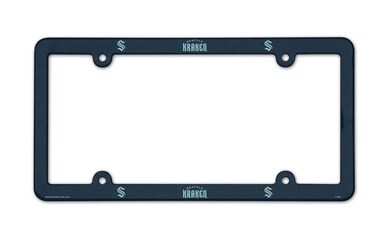 NHL Seattle Kraken 6"x12" Plastic Color License Plate Frame (1-Pack)