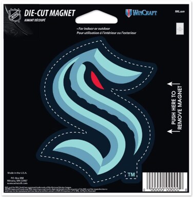 WinCraft NHL Seattle Kraken Logo 4.5" x 5" inch Die Cut Magnet