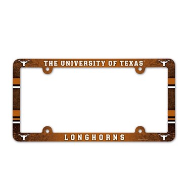 NCAA Texas Longhorns Full Color License Plate Frame, Team Color, One Size