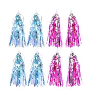 LIOOBO 8 Pcs Bicycle Tassel Ribbon Motorcycle Bike Motorcycle Tassels Bike Tassels Scooter Handlebar Grips Tassel Ribbons Streamers Kids Bike Kids Tassel Ribbon Tricycle Child Universal