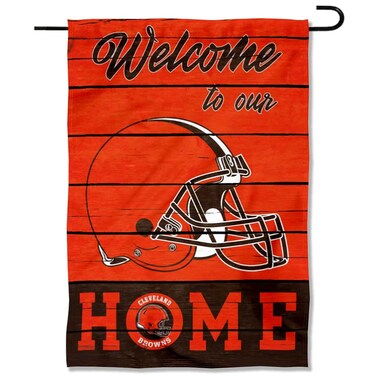 WinCraft Cleveland Browns Welcome Home Decorative Garden Flag Double Sided Banner