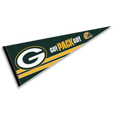 WinCraft Green Bay Packers Go Pack Go Pennant Banner Flag