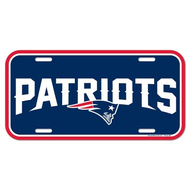 Wincraft NFL New England Patriots License Plate, Team Color, One Size