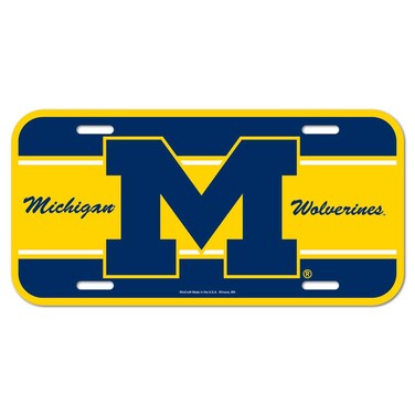 Wincraft NCAA University of Michigan License Plate, 6"x12