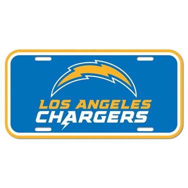 WinCraft Los Angeles Chargers Team Logo Plastic License Plate