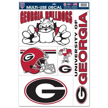 WinCraft NCAA University of Georgia 02912011 Multi Use Decal, 11" x 17",Black