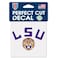 NCAA Louisiana State University 38212014 Perfect Cut Color Decal, 4" x 4", Black