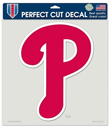 Wincraft MLB Philadelphia Phillies 79769010 Perfect Cut Color Decal, 8" x 8", Black