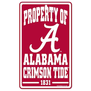 Wincraft NCAA University of Alabama 86825012 Champ/Property of Sign, 7.25" x 12