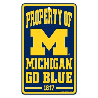 NCAA University of Michigan 86971012 Champ/Property of Sign, 7.25" x 12