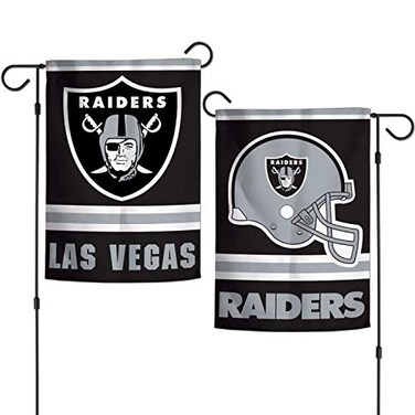 WinCraft NFL Las Vegas Raiders Unisex NFL Las Vegas Raiders 2-Sided Garden Flag, 12x18-inches, Team Color, 12"x18