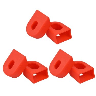 LIOOBO 6pcs Crank Sleeve Crank Arm Cover Crankset Silicon Mountain Bike Cover Crank Boots Dollhouse Curtain Fixie Bike Crank Arm Protectors Rope Belt Bicicleta Bulk Red Socket