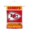 Kansas City Chiefs 2022 2023 Super Bowl Champions Banner Window Wall Hanging Flag with Suction Cup