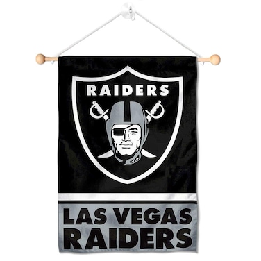 Las Vegas Raiders Banner Window Wall Hanging Flag with Suction Cup