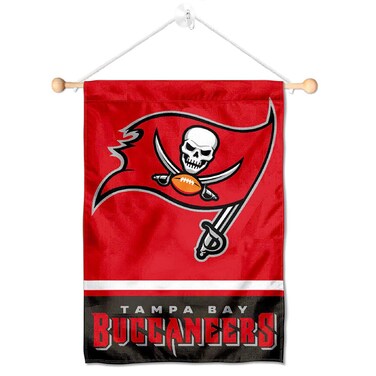 Tampa Bay Buccaneers Banner Window Wall Hanging Flag with Suction Cup