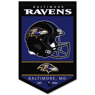WinCraft Baltimore Ravens Heritage History Banner Pennant