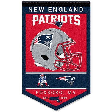 WinCraft New England Patriots Heritage History Banner Pennant
