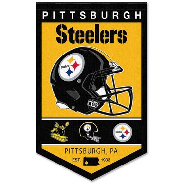 WinCraft Pittsburgh Steelers Heritage History Banner Pennant