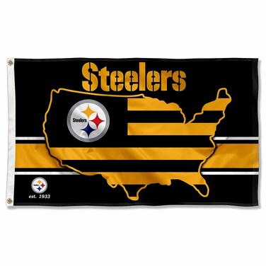 WinCraft Pittsburgh Steelers Nation USA American Country 3x5 Flag